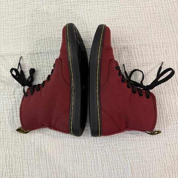 Dr Martens Shoreditch Canvas High Top Size US 6 EU 37 Red Burgundy - Picture 6 of 9